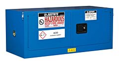 Justrite 8613282 Chemcor Piggyback Hazardous Material Safety Cabinet, Capacity 12 Gals, 2 Self-Close Doors, Royal Blue