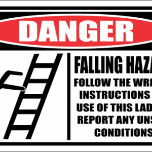 LD14 - Danger Falling Hazard Sign