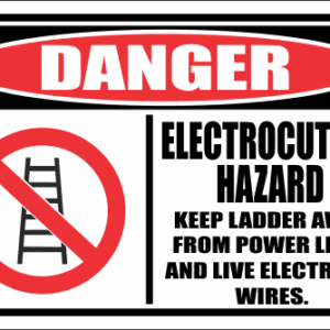 LD15 - Danger Electrocution Hazard Sign