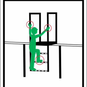 LD3 - Caution 3 Point Contact Sign