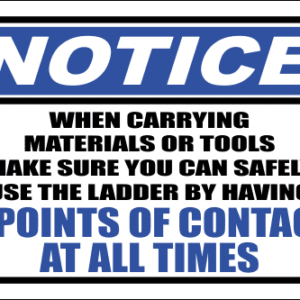 LD36 - Notice 3 Points Of Contact Sign