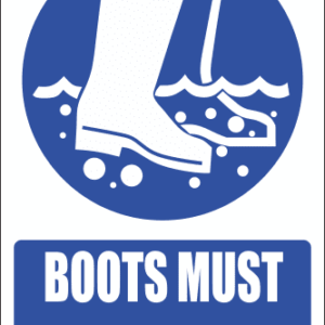 MA10E - Disinfect Boots Explanatory Safety Sign