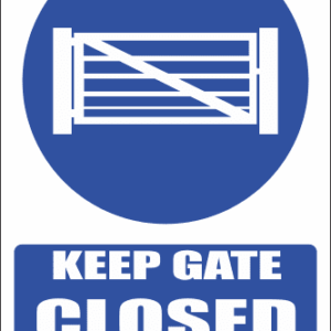 MA11E - Keep Gate Closed Explanatory Safety Sign