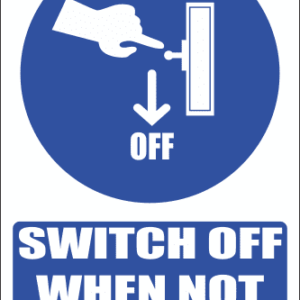MA8E - Switch Machine Off Explanatory Safety Sign