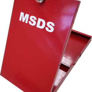 MSDS Document Holder - Metal - Red