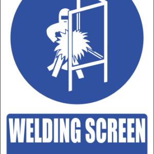 MV15E - Welding Screen Explanatory Safety Sign