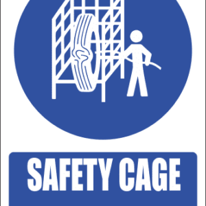 MV16E - Safety Cage Explanatory Safety Sign