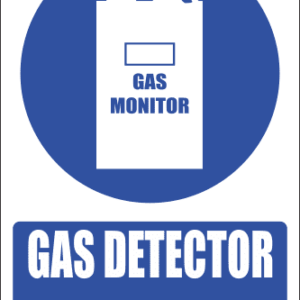 MV17E - Gas Monitor Explanatory Safety Sign