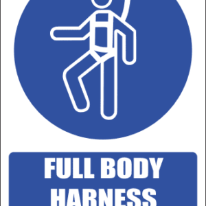 MV18EN - Full Body Harness Explanatory Safety Sign