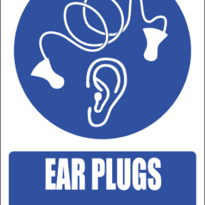 MV19EN - Ear Plugs Explanatory Safety Sign