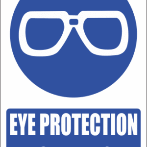 MV1E - Eye Protection Explanatory Safety Sign