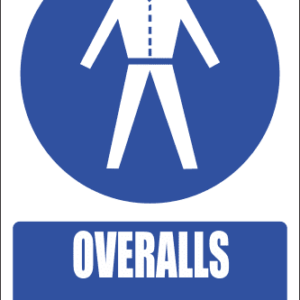 MV20E - Overalls Explanatory Safety Sign