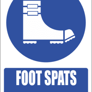 MV22E - Foot Spats Explanatory Safety Sign