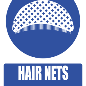 MV26E - Hair Net Explanatory Safety Sign