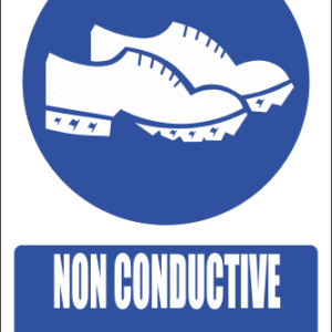 MV27E - Conductive Shoes Explanatory Safety Sign