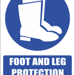 MV6E - Foot and Leg Protection Explanatory Safety Sign