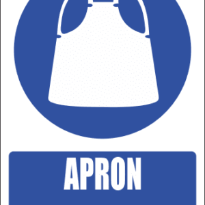 MV9E - Apron Protection Explanatory Safety Sign