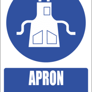 MV9EN - Apron Protection Explanatory Safety Sign