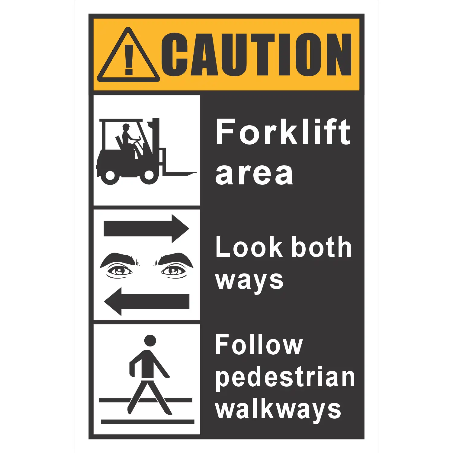 FLS4 - Caution Forklift Area Sign