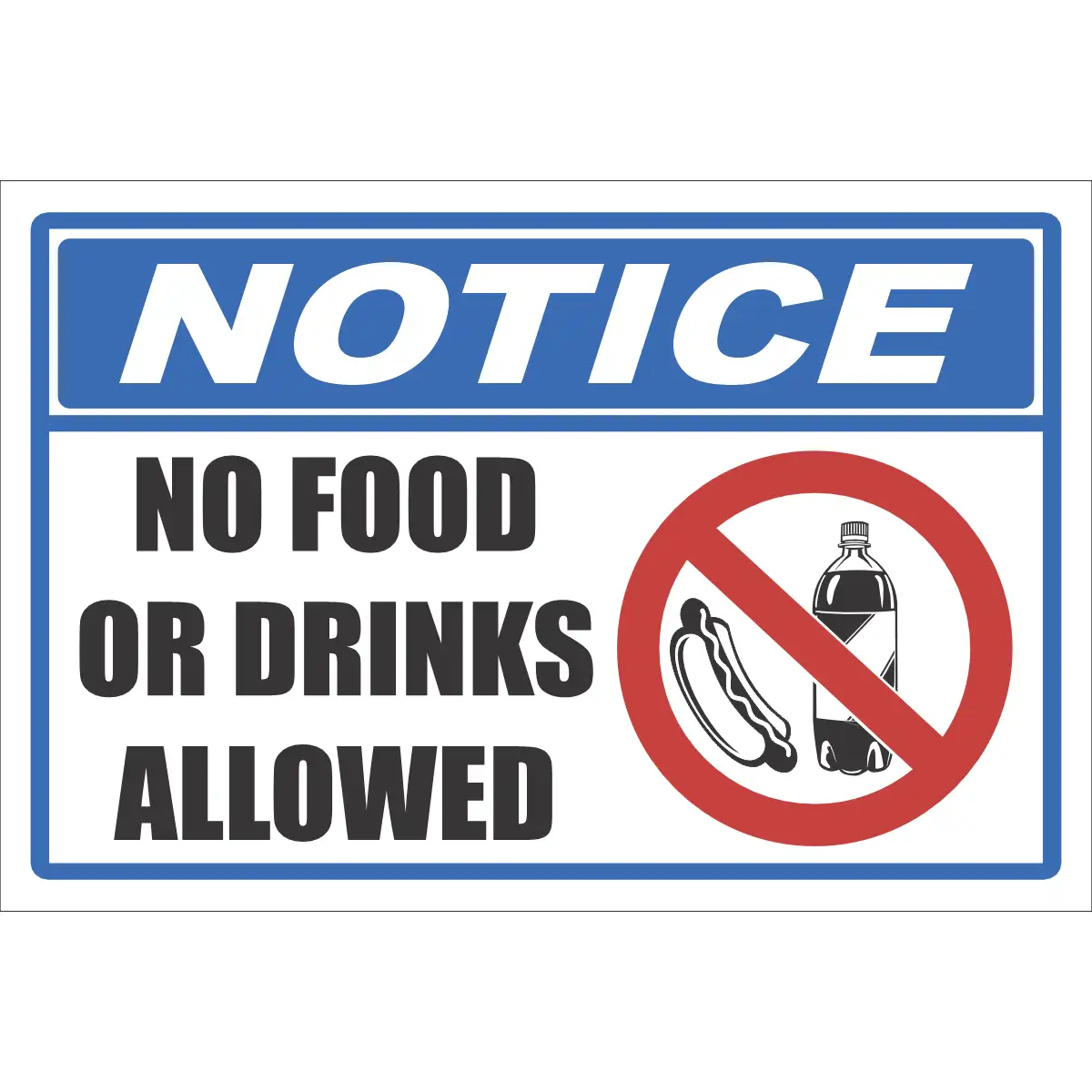 NT18 - No Food Or Drinks Sign