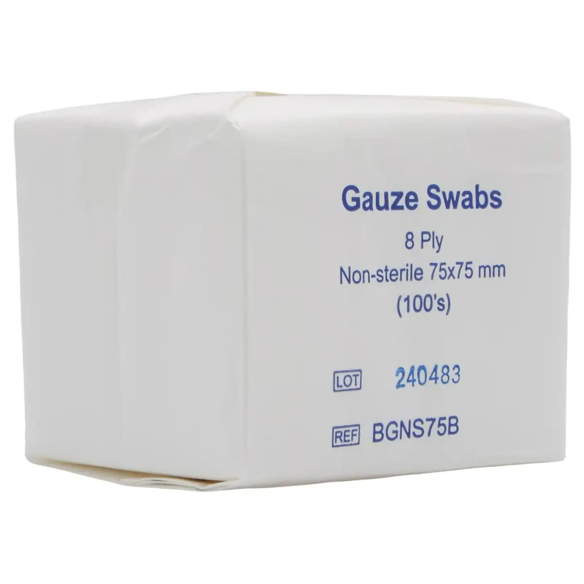Gauze Swabs 75mm x 75mm (8-Ply, Non-Sterile, Pack of 100) ? Medical Dressing Pads
