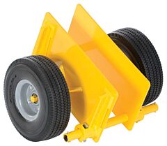 Vestil Pldl-Adj-10Ff Steel Adjustable Panel Dolly With Foam Filled Wheels 20-7/8" X 15" X 11-1/2" 500 Lb. Capacity, Yellow