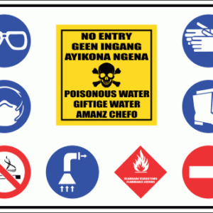 PO11 - No Entry Poisonous Water Sign