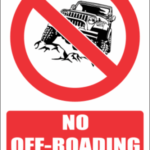 PR11E - No Off-Roading Explanatory Sign