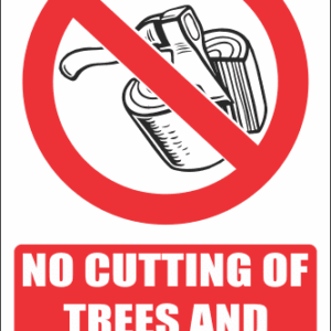 PR17E - No Firewood Explanatory Sign