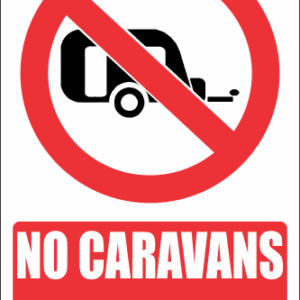 PR19E - No Caravans Explanatory Sign