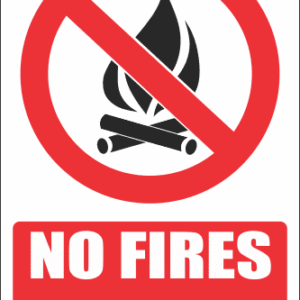 PR20E - No Fire Explanatory Sign