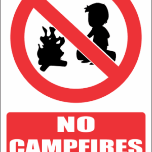 PR21E - No Campfires Explanatory Sign
