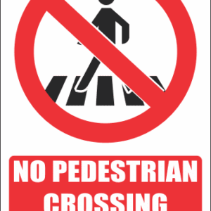 PR27E - No Pedestrian crossing Explanatory Sign