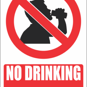 PR3E - No Drinking Explanatory Sign