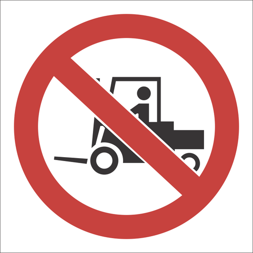 PV10 Tractors & forklifts beyond this point 190x190mm