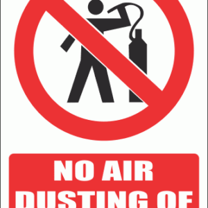 PV11E - No Air Dusting Explanatory Safety Sign