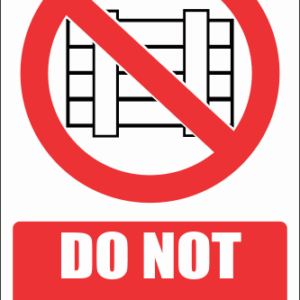 PV14E - Do Not Obstruct Explanatory Safety Sign