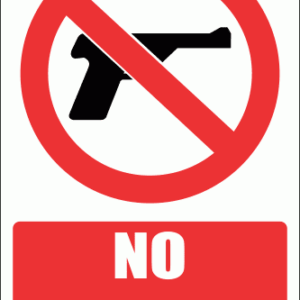 PV19E - No Firearms Explanatory Safety Sign