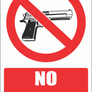 PV19EN - No Firearms Explanatory Safety Sign