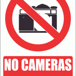 PV21E - No Cameras Explanatory Safety Sign