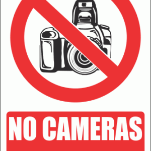 PV21EN - No Cameras Explanatory Safety Sign