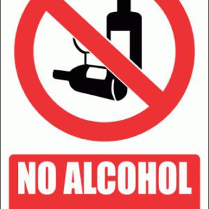 PV22E - No Alcohol Explanatory Safety Sign