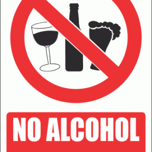 PV22EN - No Alcohol Explanatory Safety Sign