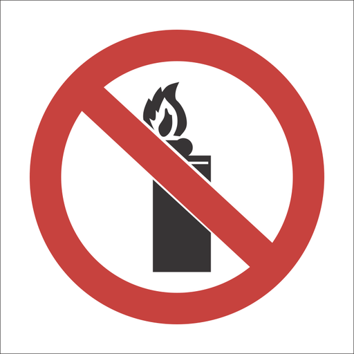 PV26 Lighters & open flame 190x190mm