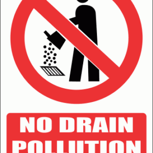 PV28E - No Drain Pollution Explanatory Safety Sign
