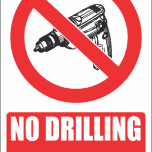 PV32EN - No Drilling Explanatory Safety Sign
