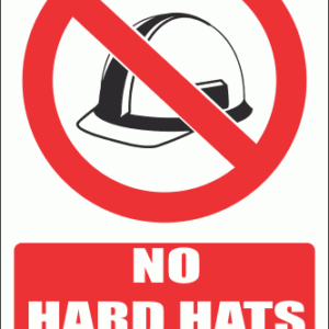 PV38EN - No Hard Hat Explanatory Safety Sign