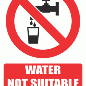 PV5E - No Drinking Water Explanatory Safety Sign