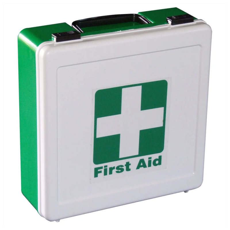 Plastic First Aid Suitcase ? Green/White Hard Case