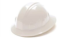 Pyramex Hp26110 Full Brim Hard Hat 6 Point Ratchet Suspension, White